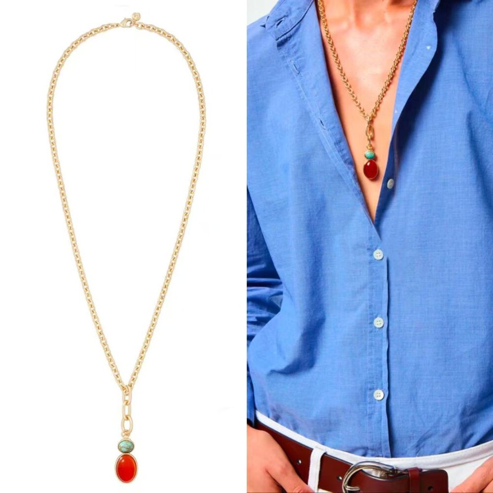 Roxanne Assoulin The Semi Precious Stone Necklace Gold-tone - Picture 3 of 4